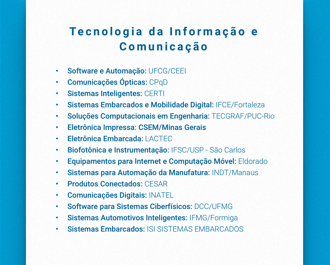 Tecnologia da Informação e Comunicação