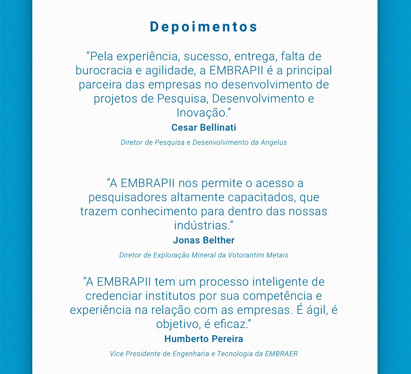 Depoimentos